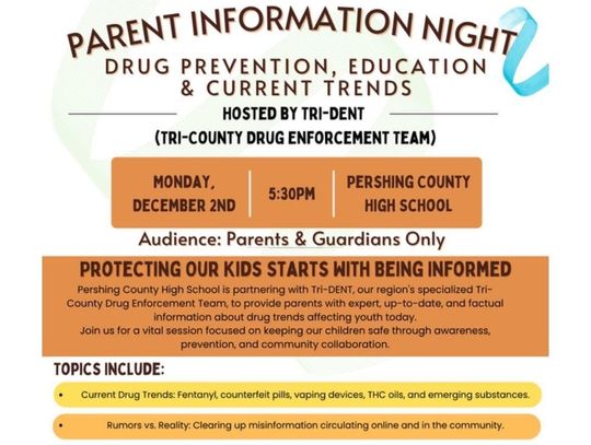 Parent Information Night Focuses on Drug Prevention Parent Information Night Focuses on Drug Prevention