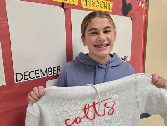 Pershing County Middle School December Student of the Month