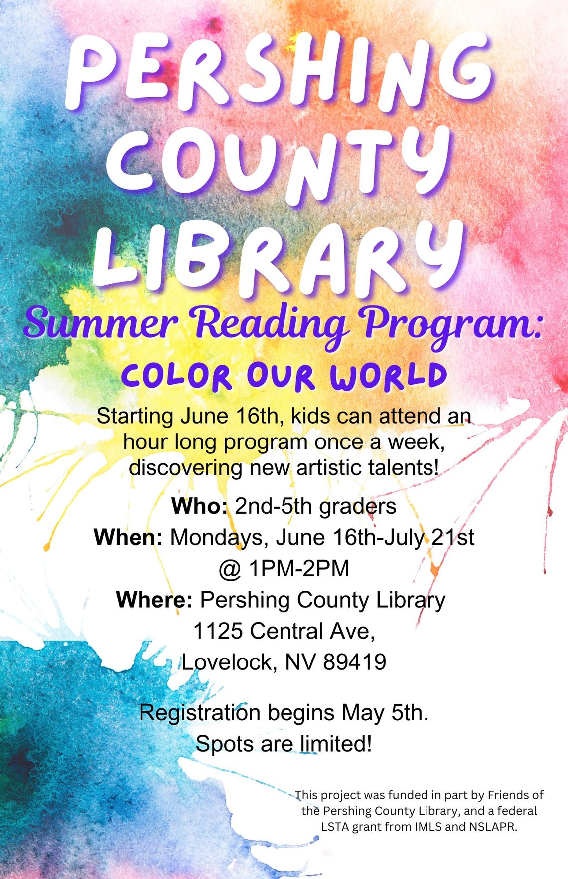 Pershing County Library Launches Colorful Summer Reading Program