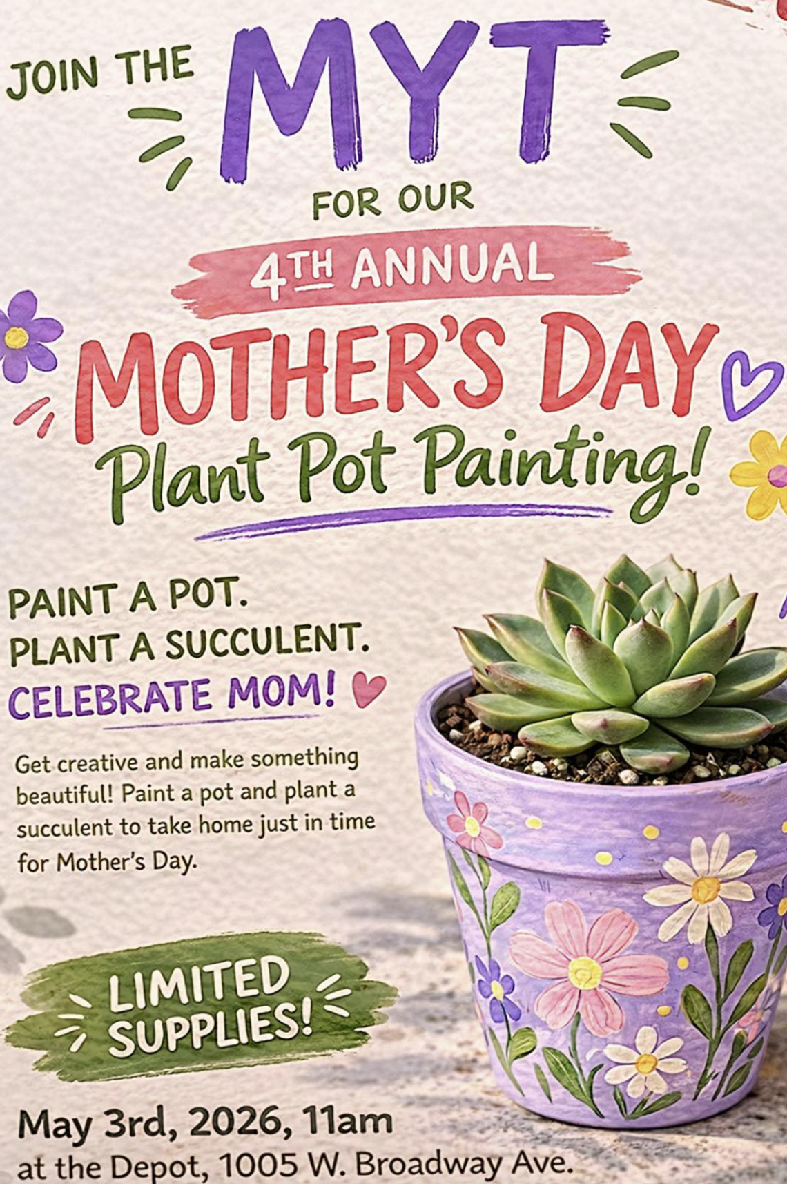 Mother's Day Plant Pot Painting