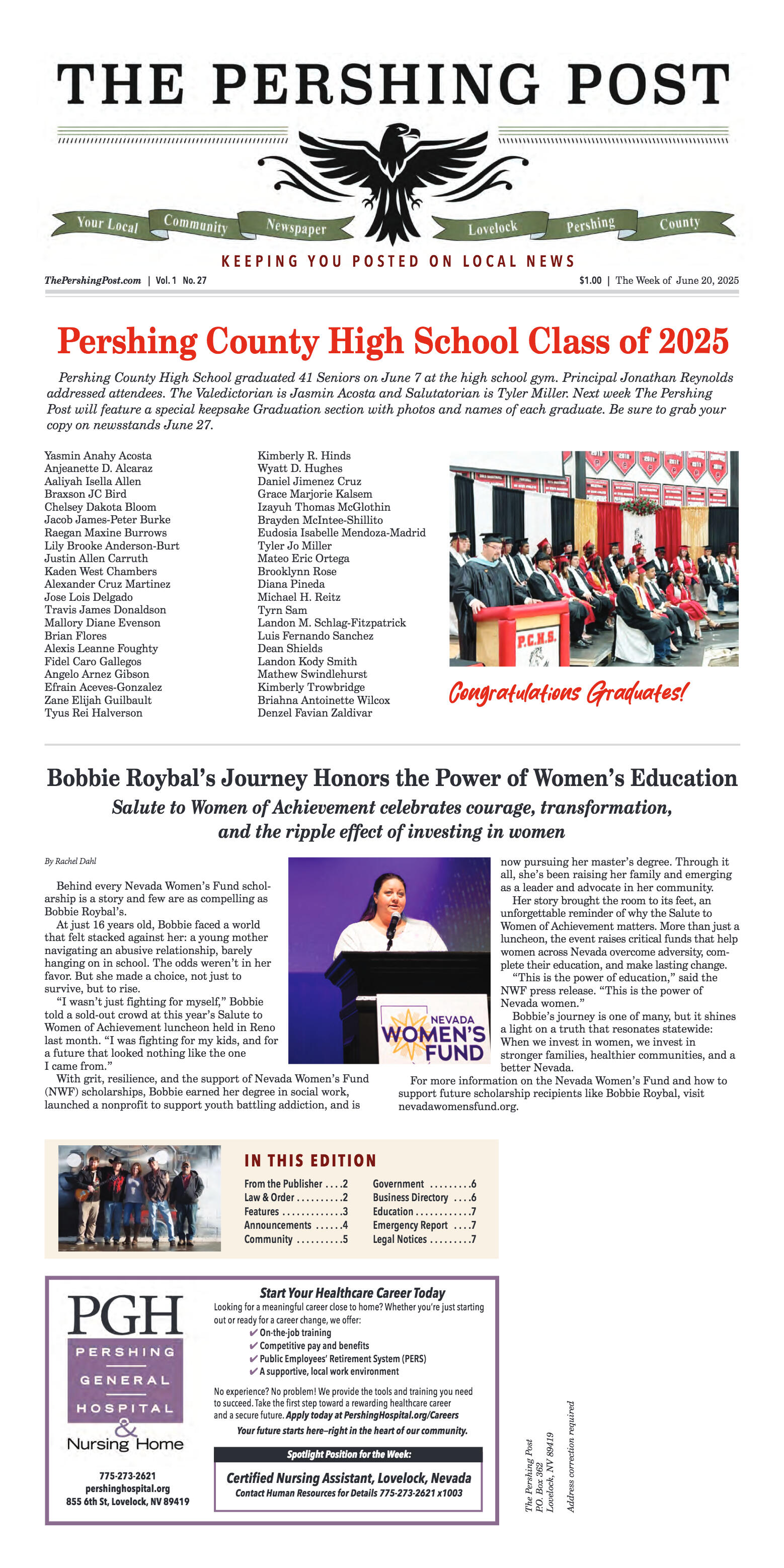 June 20, 2025 - Bobbie Roybal's Journey Honors the - page 1