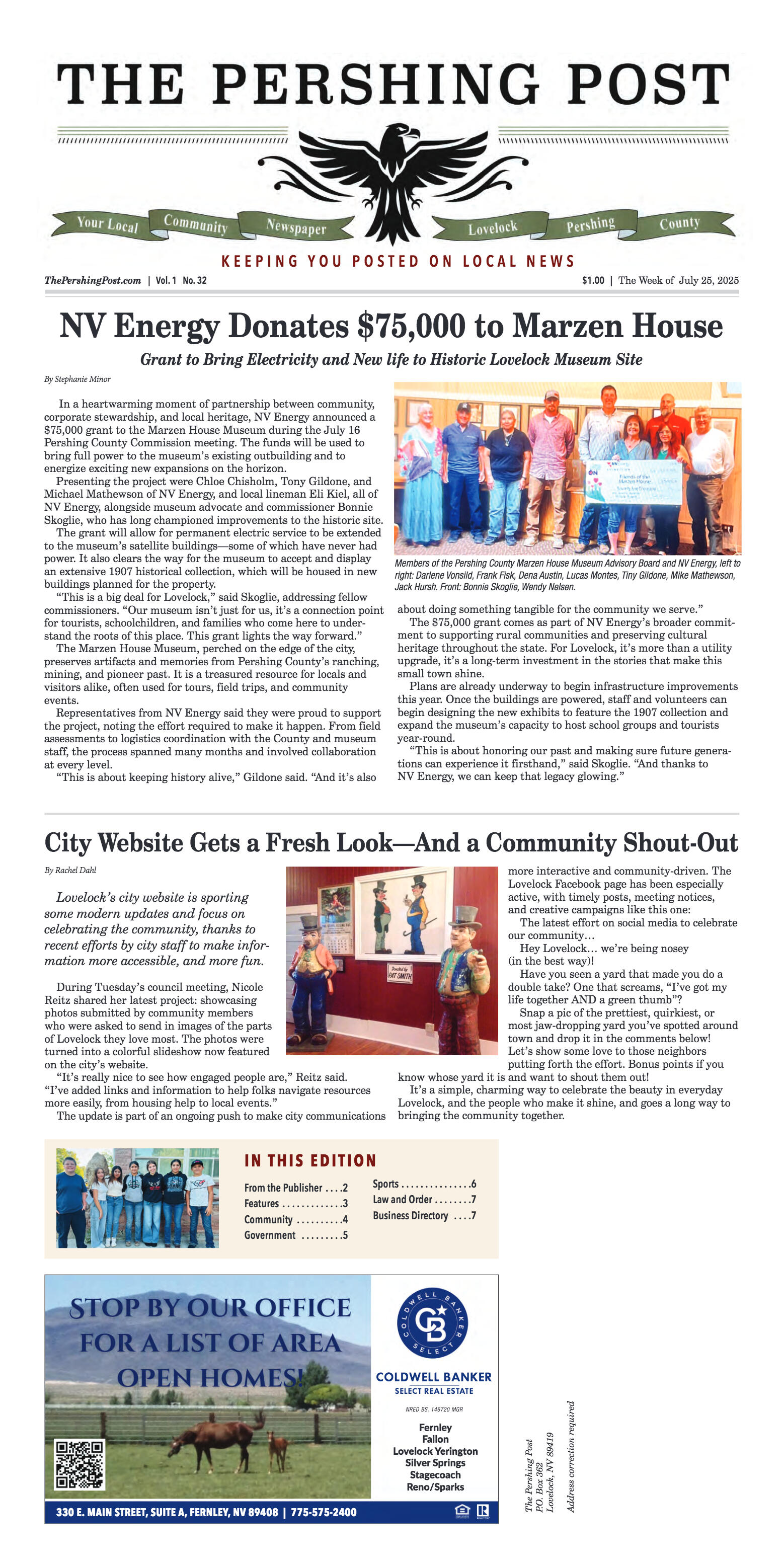 July 25th 2025 - NV Energy Donates 75,000 to Marze - page 1